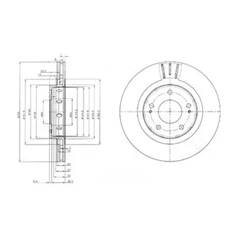 Jeu de 2 disques de frein avant DELPHI BG4038