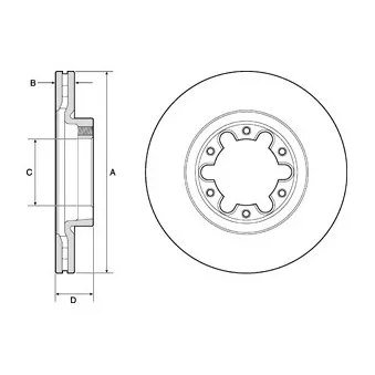 Jeu de 2 disques de frein avant DELPHI BG4039