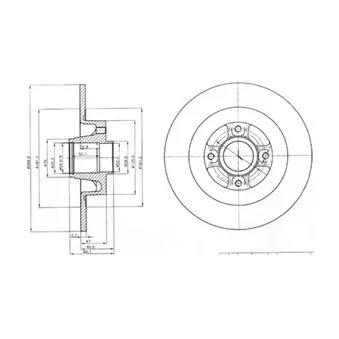 Jeu de 2 disques de frein arrière DELPHI BG4044