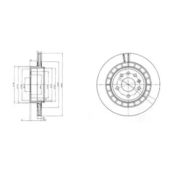 Jeu de 2 disques de frein arrière DELPHI