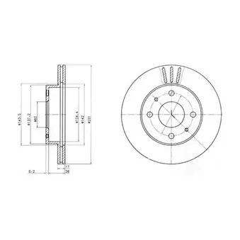 Jeu de 2 disques de frein avant DELPHI BG4047