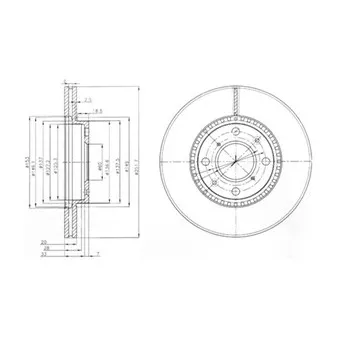 Jeu de 2 disques de frein avant DELPHI BG4049