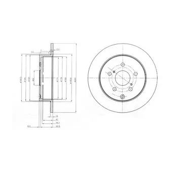 Jeu de 2 disques de frein arrière DELPHI