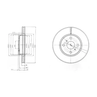 Jeu de 2 disques de frein avant DELPHI BG4053