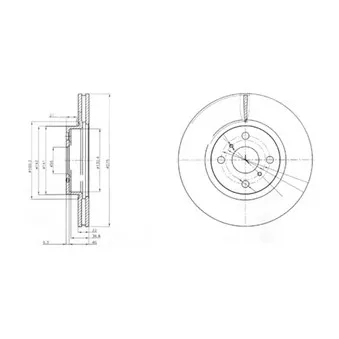 Jeu de 2 disques de frein avant DELPHI