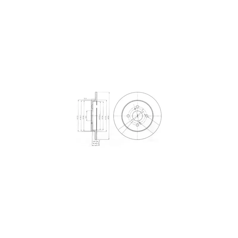 Jeu de 2 disques de frein arrière DELPHI BG4055
