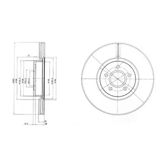 Jeu de 2 disques de frein avant DELPHI BG4056