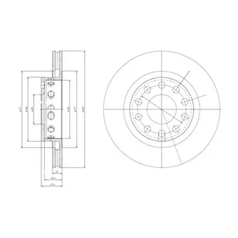 Jeu de 2 disques de frein arrière DELPHI