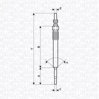 Bougie de préchauffage MAGNETI MARELLI 062900140304