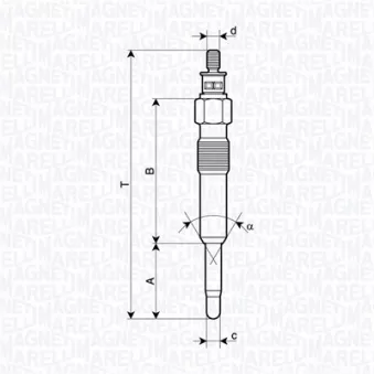 Bougie de préchauffage MAGNETI MARELLI 062900126304