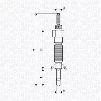 Bougie de préchauffage MAGNETI MARELLI 062900132304