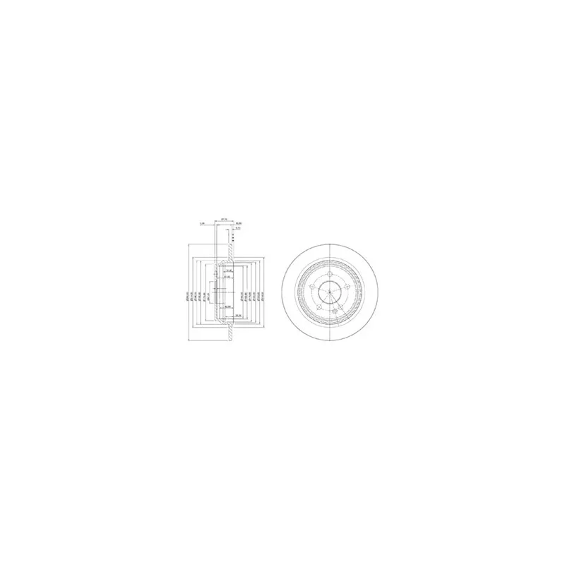 Jeu de 2 disques de frein arrière DELPHI BG4063