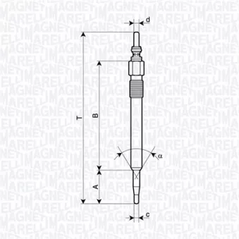 Bougie de préchauffage MAGNETI MARELLI