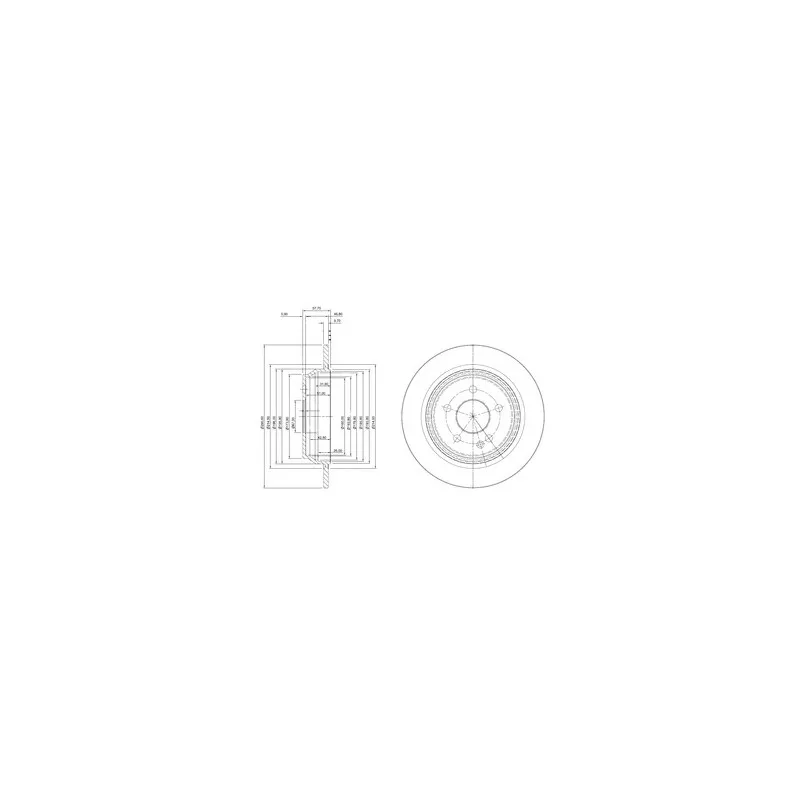 Jeu de 2 disques de frein arrière DELPHI BG4063C