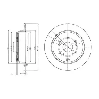 Jeu de 2 disques de frein arrière DELPHI BG4064