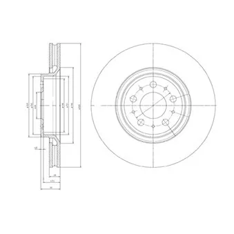 Jeu de 2 disques de frein avant DELPHI BG4071