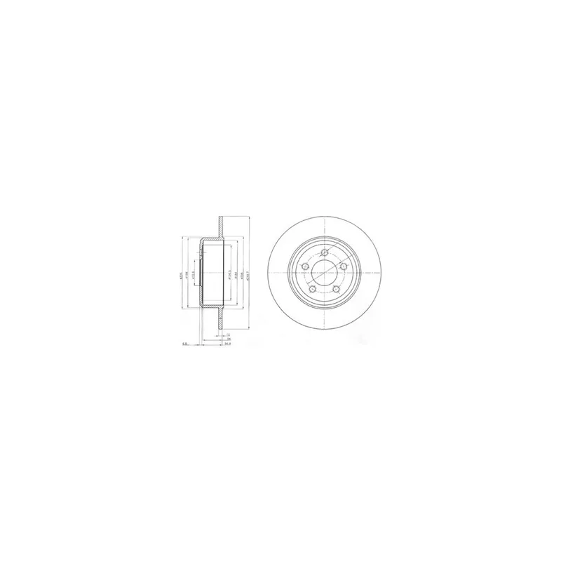 Jeu de 2 disques de frein arrière DELPHI BG4074