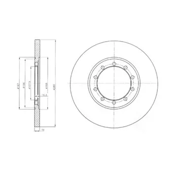 Jeu de 2 disques de frein arrière DELPHI BG4075