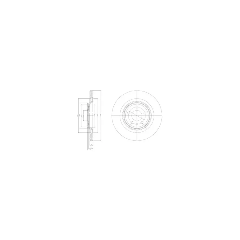 Jeu de 2 disques de frein arrière DELPHI BG4078