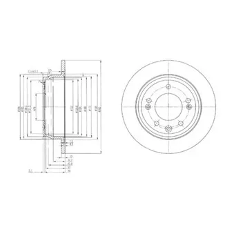 Jeu de 2 disques de frein arrière DELPHI BG4082