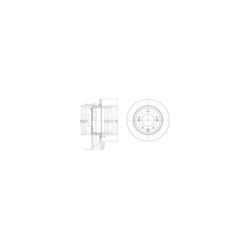 Jeu de 2 disques de frein arrière DELPHI BG4082C