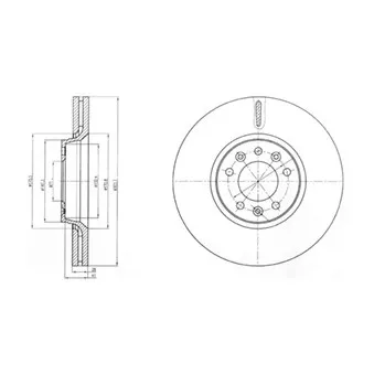 Jeu de 2 disques de frein avant DELPHI BG4083