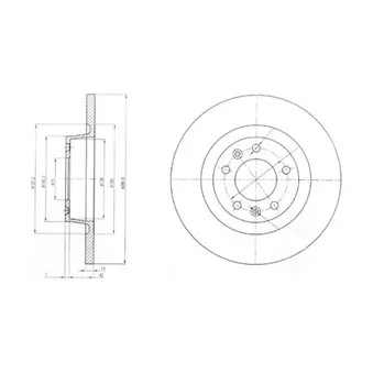 Jeu de 2 disques de frein arrière DELPHI BG4085