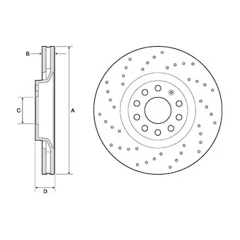 Jeu de 2 disques de frein avant DELPHI BG4086