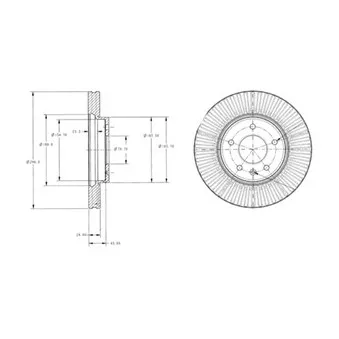 Jeu de 2 disques de frein avant DELPHI BG4092