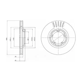 Jeu de 2 disques de frein avant DELPHI BG4098