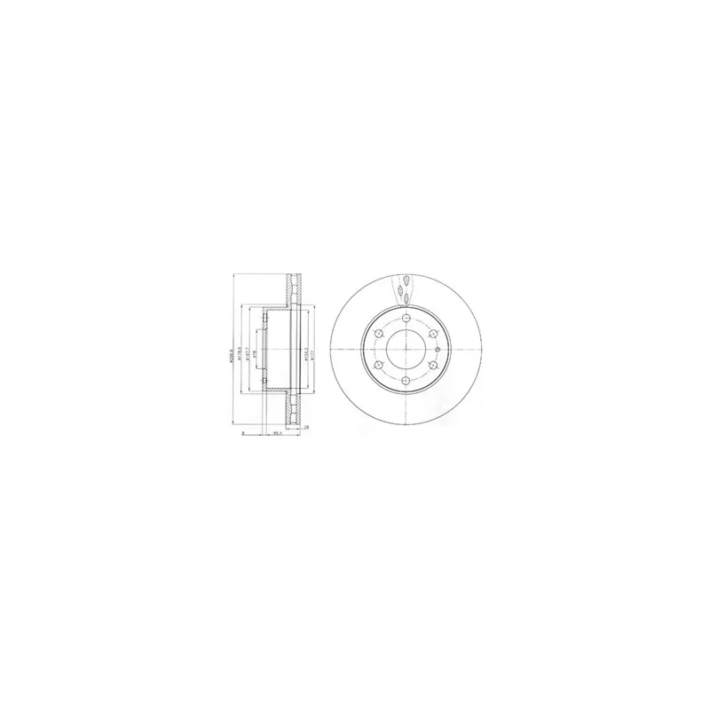 Jeu de 2 disques de frein avant DELPHI BG4100
