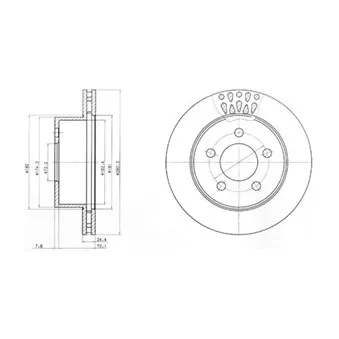 Jeu de 2 disques de frein avant DELPHI BG4103