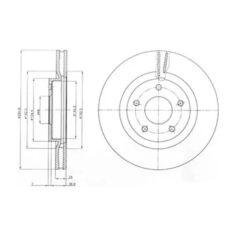 Jeu de 2 disques de frein avant DELPHI BG4109