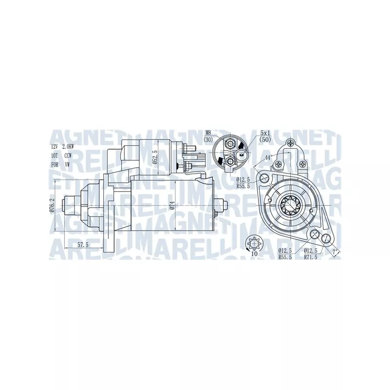 Démarreur MAGNETI MARELLI 063721397010