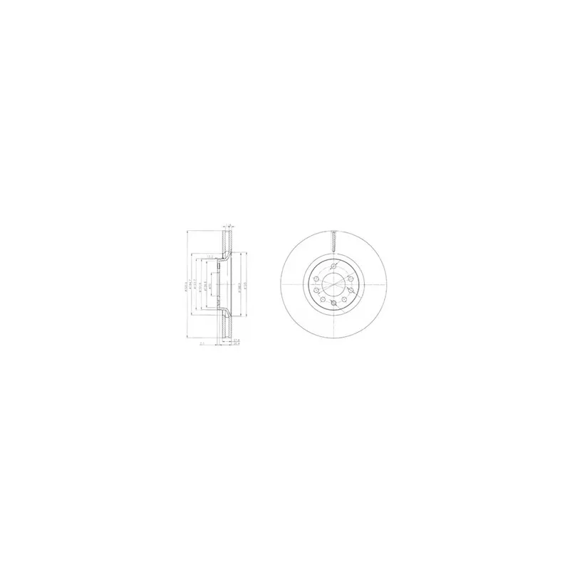 Jeu de 2 disques de frein avant DELPHI BG4110