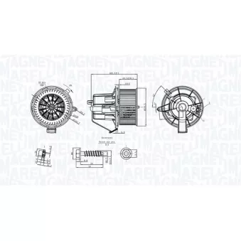Pulseur d'air habitacle MAGNETI MARELLI 069412224010