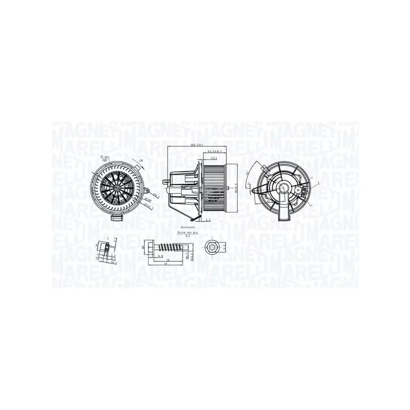Pulseur d'air habitacle MAGNETI MARELLI 069412224010