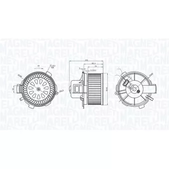 Pulseur d'air habitacle MAGNETI MARELLI 069412226010