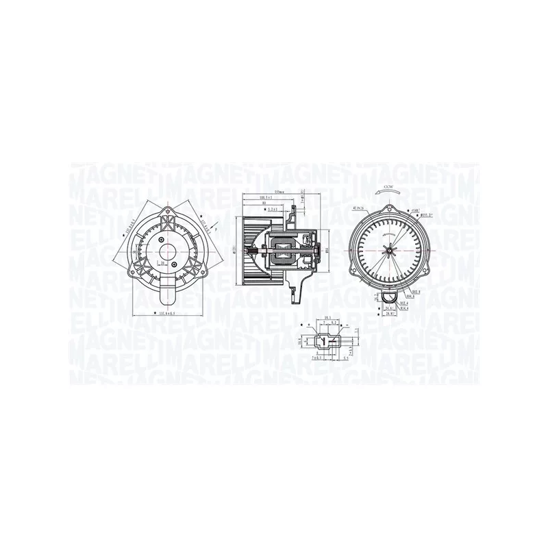 Pulseur d'air habitacle MAGNETI MARELLI 069412319010