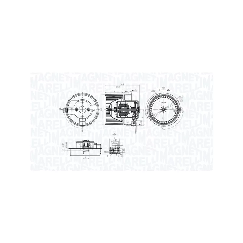 Pulseur d'air habitacle MAGNETI MARELLI 069412311010