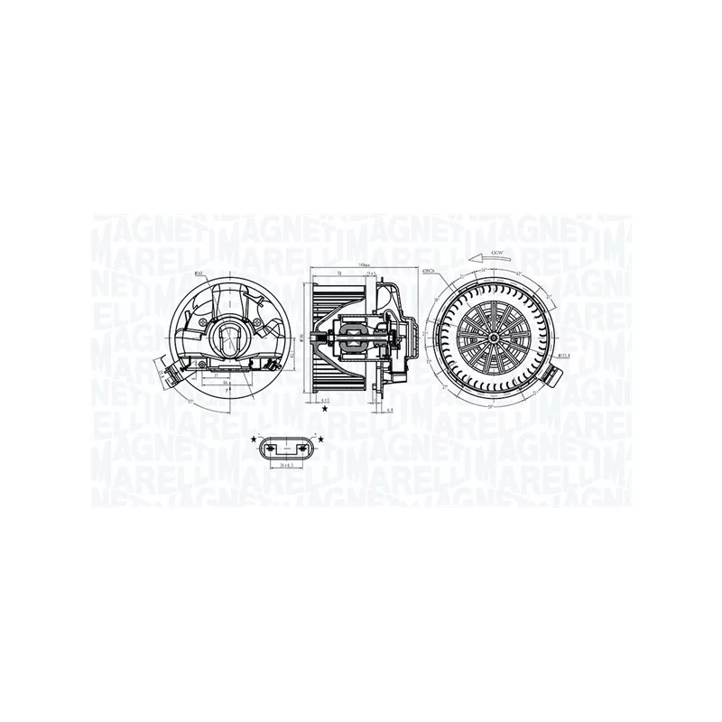 Pulseur d'air habitacle MAGNETI MARELLI 069412302010