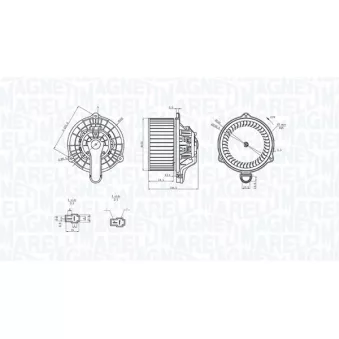 Pulseur d'air habitacle MAGNETI MARELLI 069412359010