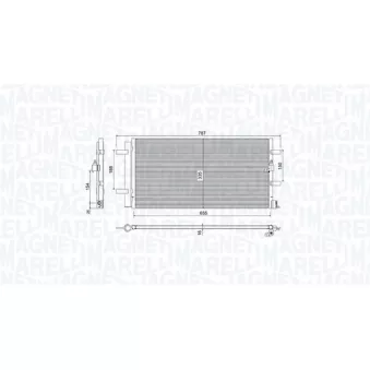 Condenseur, climatisation MAGNETI MARELLI 350203746000
