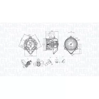 Pulseur d'air habitacle MAGNETI MARELLI 069412348010