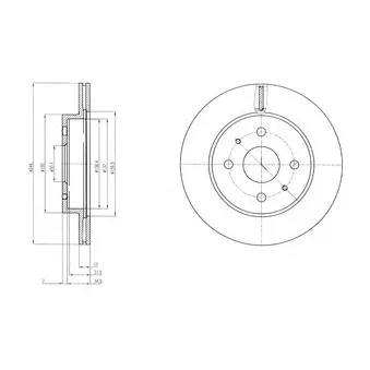 Jeu de 2 disques de frein avant DELPHI BG4128