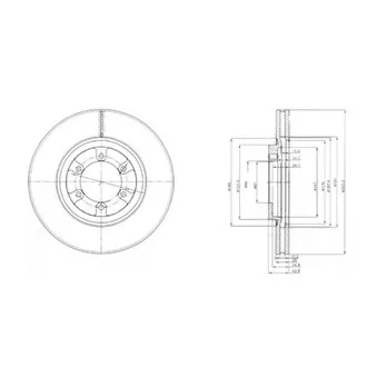 Jeu de 2 disques de frein avant DELPHI BG4133