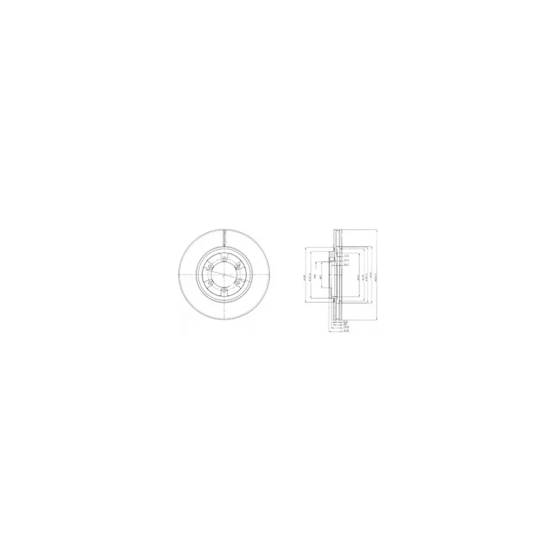 Jeu de 2 disques de frein avant DELPHI BG4133