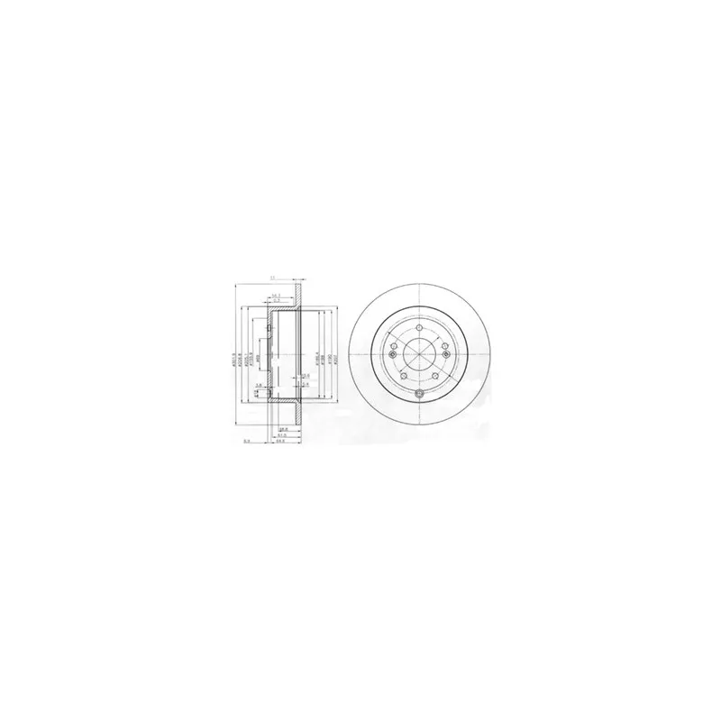 Jeu de 2 disques de frein arrière DELPHI BG4136