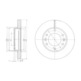 Jeu de 2 disques de frein avant DELPHI BG4137