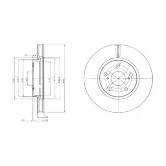 Jeu de 2 disques de frein avant DELPHI BG4139